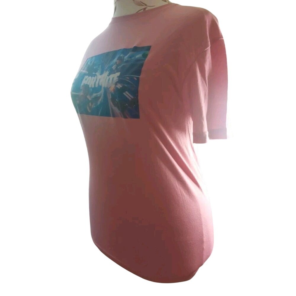 Fortnite T-Shirt Pink Graphic Tee Gaming Top‎ Short Sleeve #3C